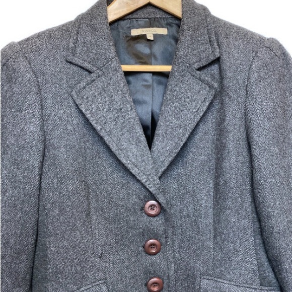 RW & Co Wool Blend Grey Blazer Size 10 EUC - Picture 3 of 7